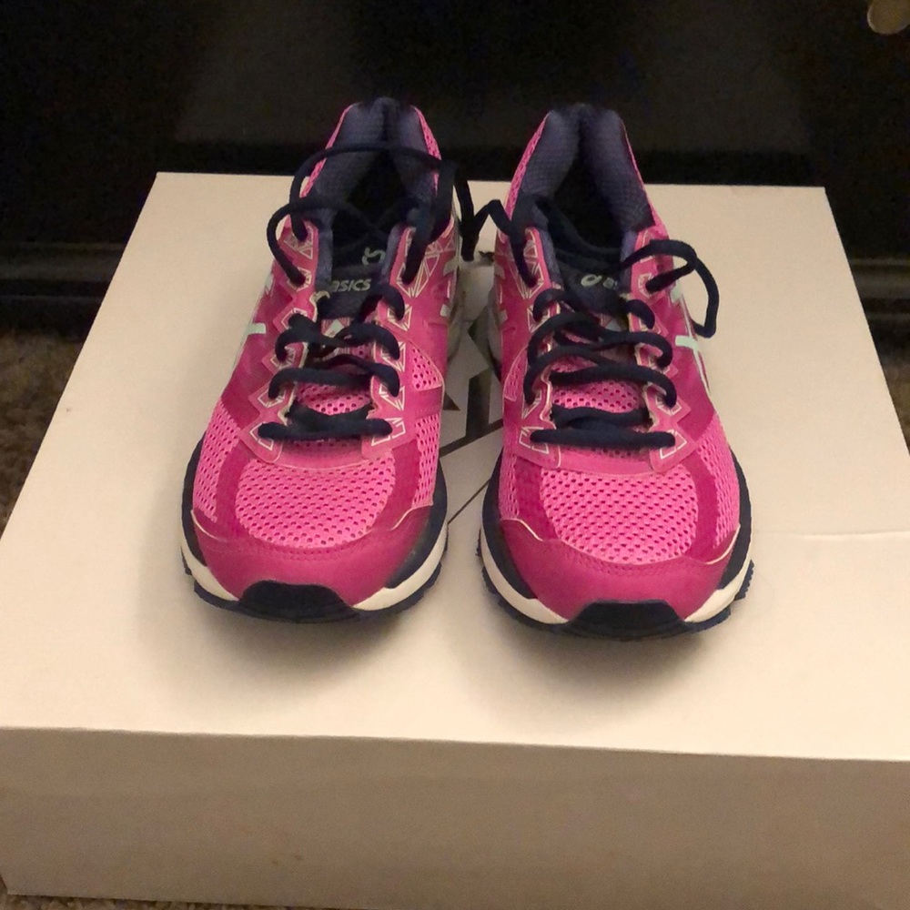 ASICS pink tennis shoes